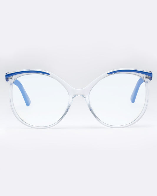 The Book Club "The Tower Of Fun" Blue Light Reading Glasses - Clear