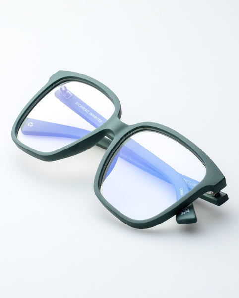 The Book Club "Ricehead Inhibited" Blue Light Reading Glasses - Green