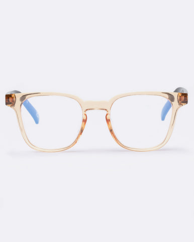 The Book Club "Twelve Hungry Bens" Blue Light Reading Glasses - Stone