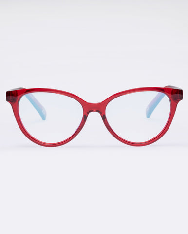 The Book Club "The Art Of Snore" Blue Light Reading Glasses - Cherry