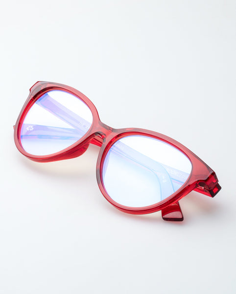 The Book Club "The Art Of Snore" Blue Light Reading Glasses - Cherry