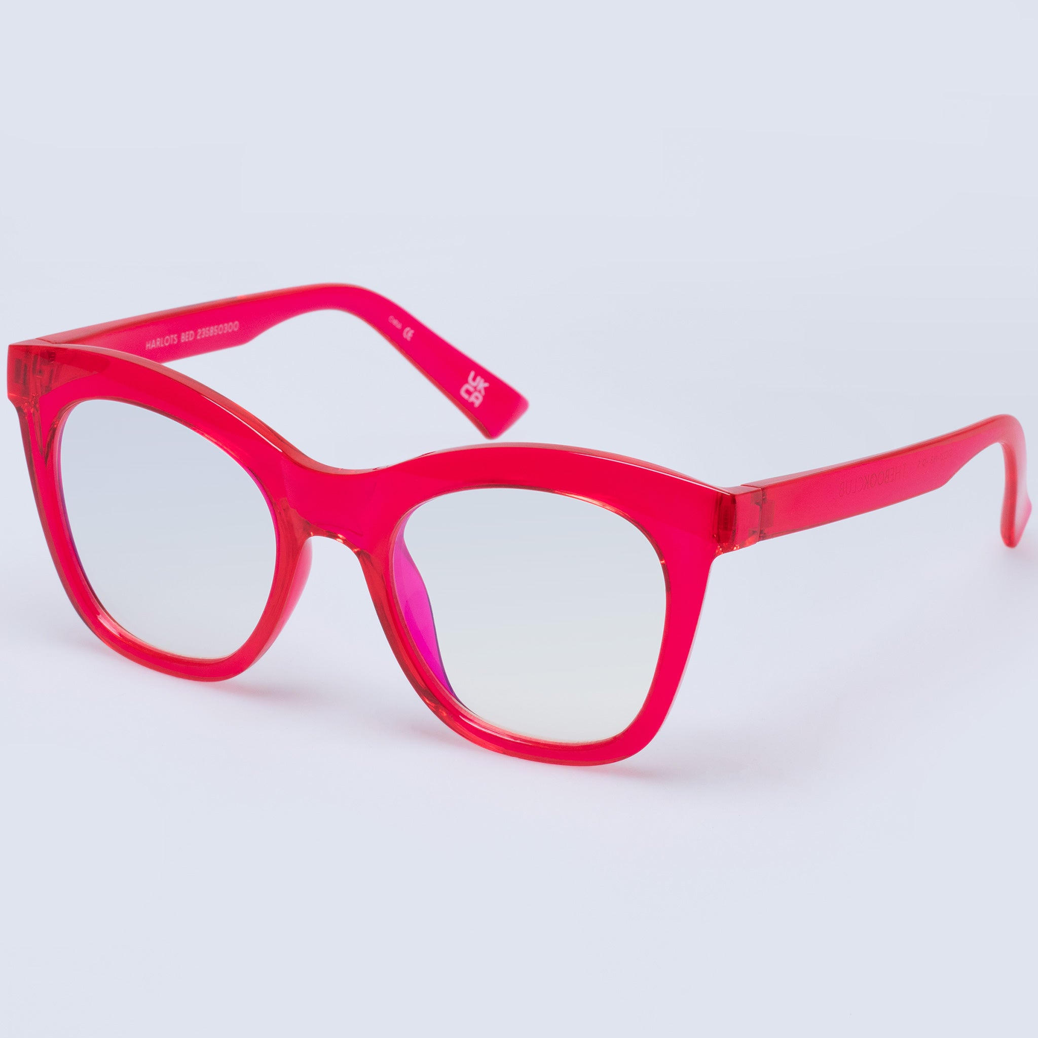 The Book Club "Harlots Bed" Blue Light Reading Glasses - Magenta