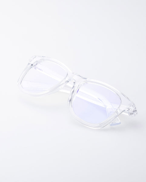 The Book Club 'Grime In Banishment' Blue Light Reading Glasses - Cellophane | PRESENCE Paris