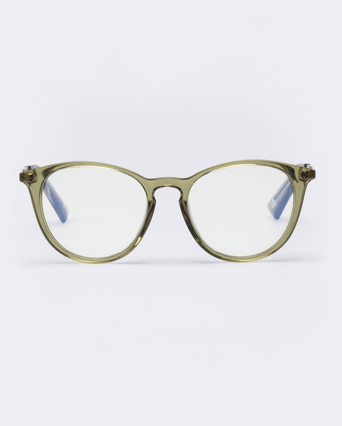 The Book Club 'Night Team Crazy For' Blue Light Reading Glasses - Crystal Olive | PRESENCE Paris