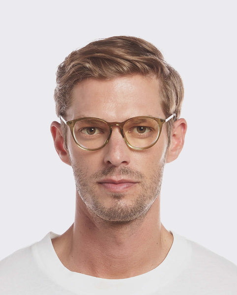 The Book Club 'Night Team Crazy For' Blue Light Reading Glasses - Crystal Olive | PRESENCE Paris