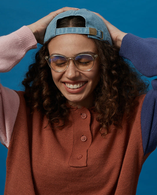 The Book Club 'Night Team Crazy For' Blue Light Reading Glasses - Grey Hi-Vis | PRESENCE Paris