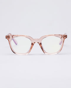 The Book Club 'The Snatcher In Black Tie' Blue Light Reading Glasses - Blush | PRESENCE Paris