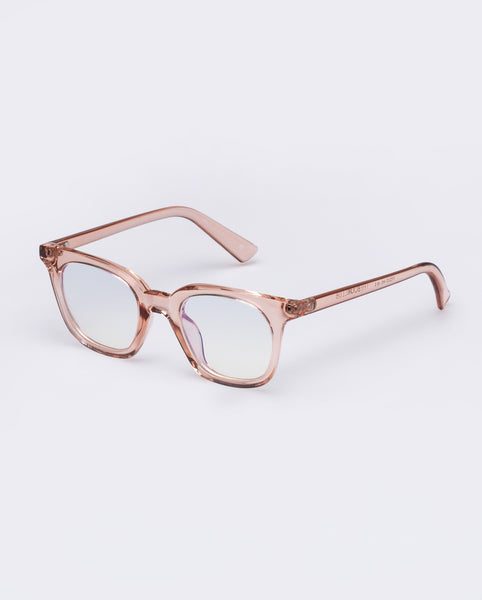 The Book Club 'The Snatcher In Black Tie' Blue Light Reading Glasses - Blush | PRESENCE Paris