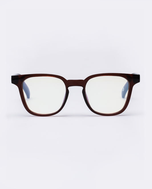 The Book Club 'Twelve Hungry Bens' Blue Light Reading Glasses - Crystal Bourbon | PRESENCE Paris