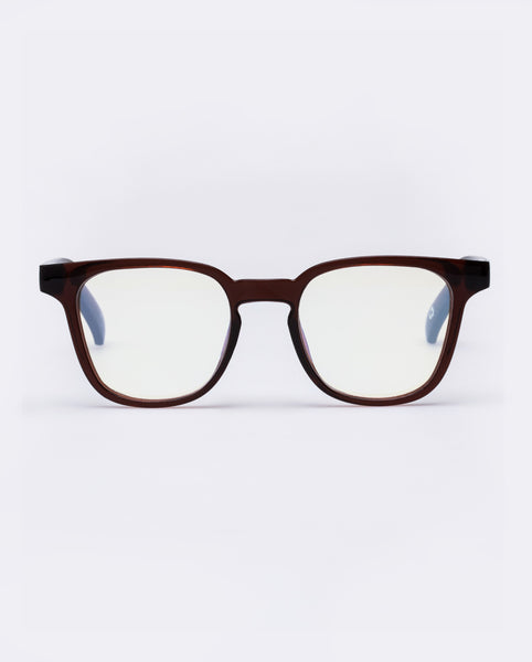 The Book Club 'Twelve Hungry Bens' Blue Light Reading Glasses - Crystal Bourbon | PRESENCE Paris