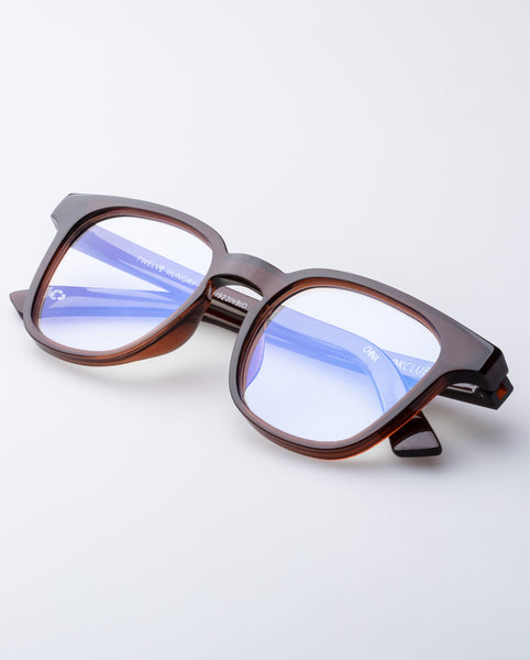 The Book Club 'Twelve Hungry Bens' Blue Light Reading Glasses - Crystal Bourbon | PRESENCE Paris