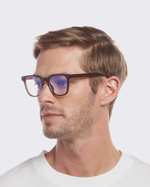 The Book Club 'Twelve Hungry Bens' Blue Light Reading Glasses - Crystal Bourbon | PRESENCE Paris