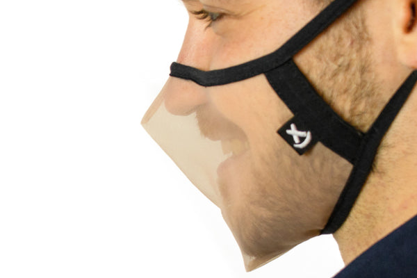 XULA Unisex Black - Reusable Transparent Mask with Black Trim - PresenceConcept.com