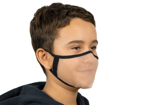 XULA Unisex Black - Reusable Transparent Mask with Black Trim - PresenceConcept.com