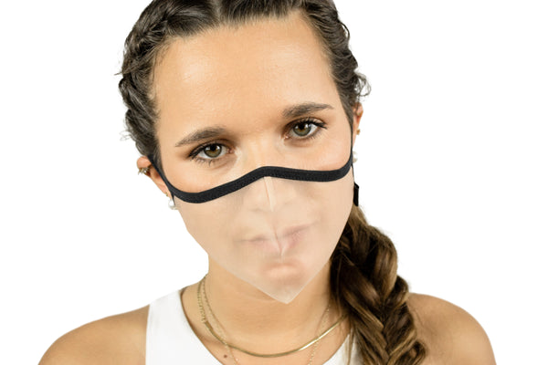  XULA Black L - Reusable Transparent Mask with Black Trim - PresenceConcept.com