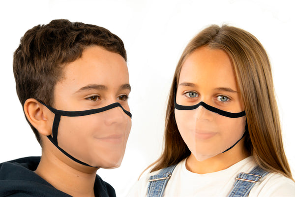 XULA Black - Reusable Transparent Mask with Black Trim - PresenceConcept.com