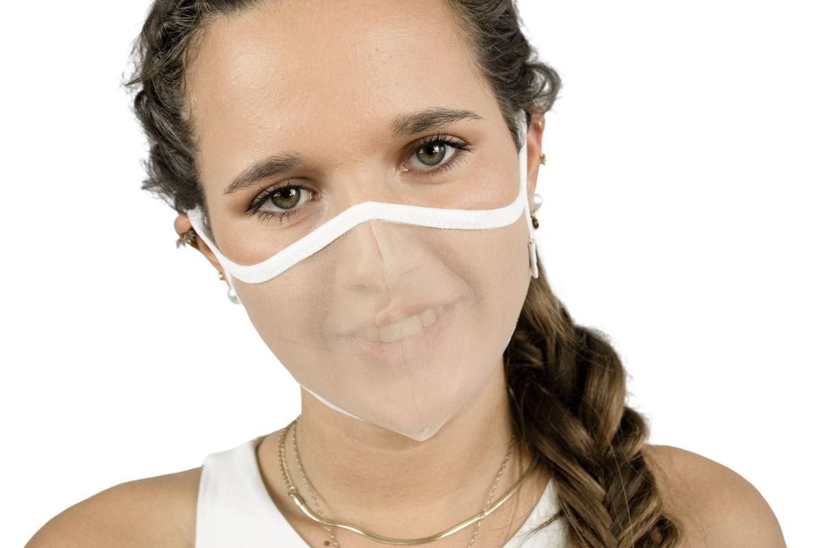 XULA White - Reusable Transparent Face Mask with White Trim - PresenceConcept.com