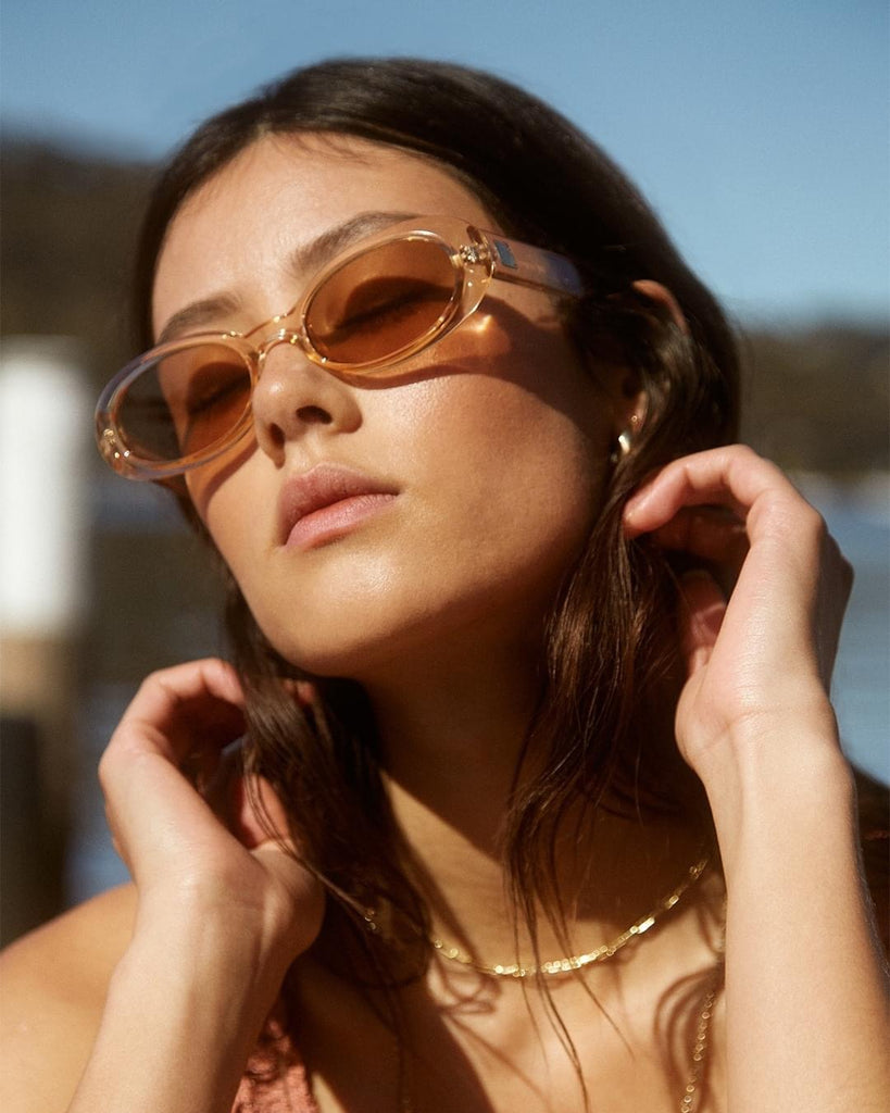 Le Specs Drizzle Limited Edition Sunglasses in Nougat