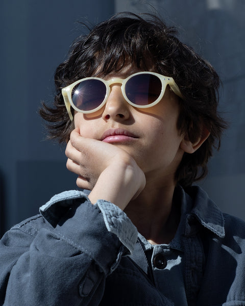IZIPIZI #D SUN JUNIOR (Children 5-10 Years) Glossy Ivory Kids Sunglasses (Daydream Collection)