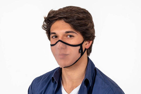 XULA Unisex Black - Reusable Transparent Mask with Black Trim - PresenceConcept.com