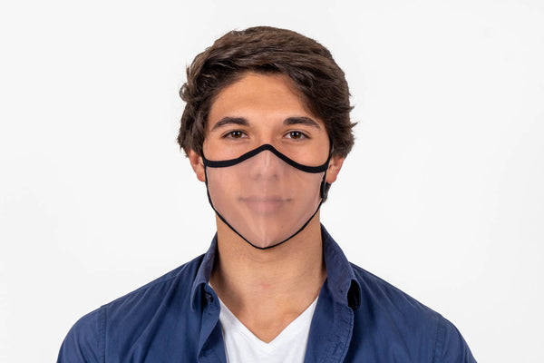 XULA Unisex Black - Reusable Transparent Mask with Black Trim - PresenceConcept.com
