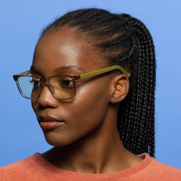 The Book Club "Its Alien" Blue Light Reading Glasses - Khaki